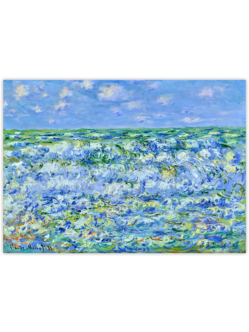 Monet Waves Breaking - Art Print Ünlü Ressamlar Poster