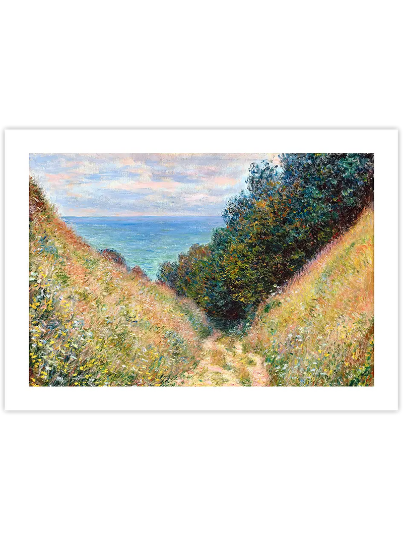 Monet Road at La Cavée, Pourville - Art Print Ünlü Ressamlar Poster