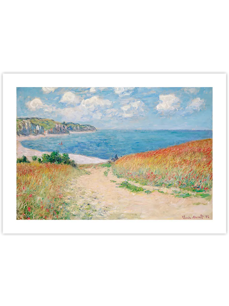 Monet Path in the Wheat Fields at Pourville - Art Print Ünlü Ressamlar Poster