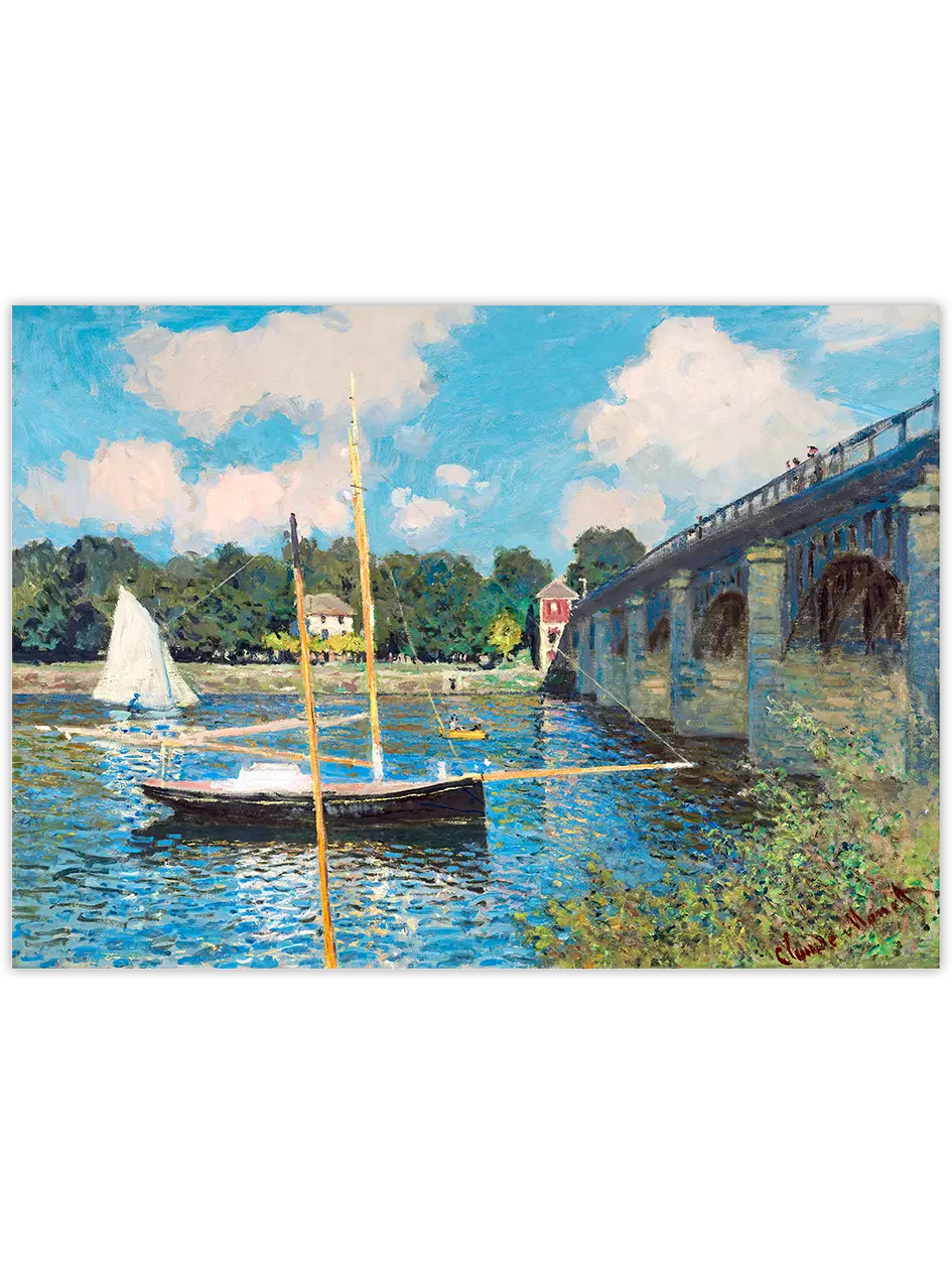 Monet The Bridge at Argenteuil - Art Print Ünlü Ressamlar Poster