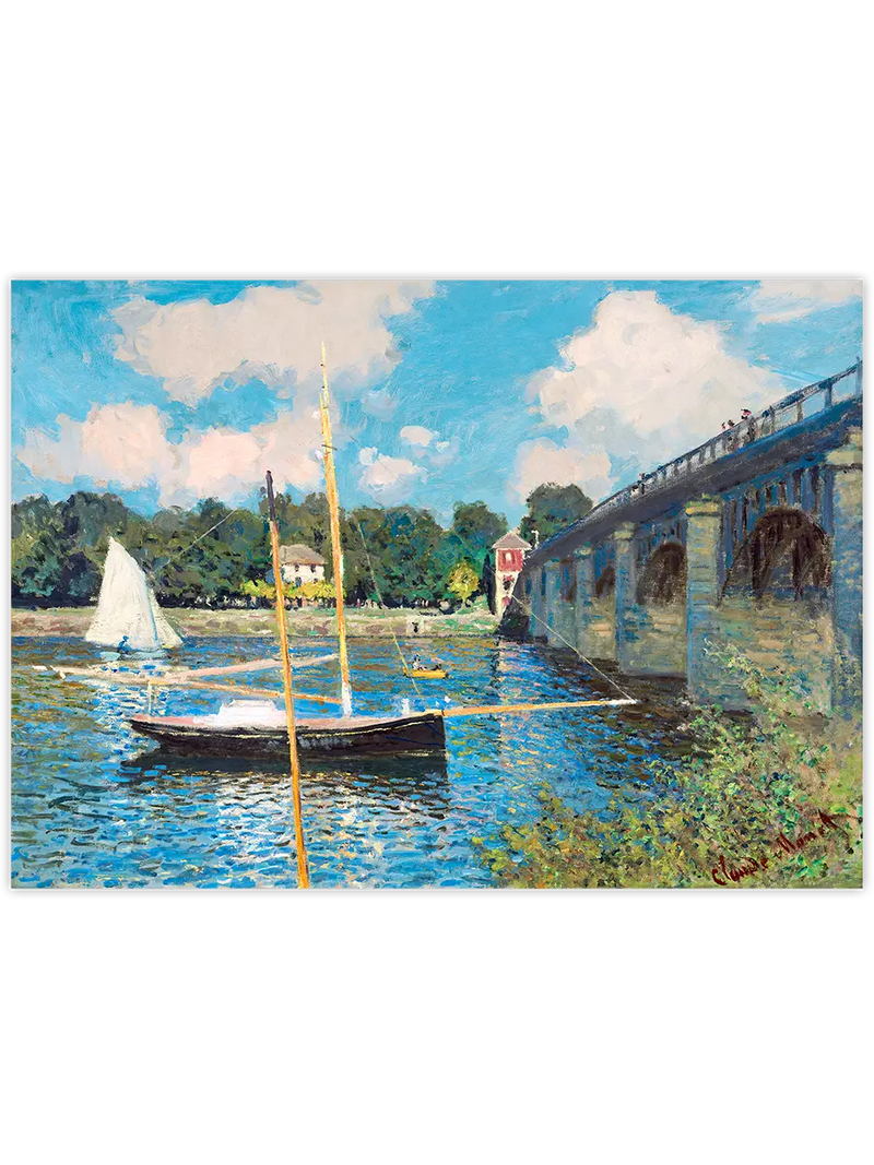 Monet The Bridge at Argenteuil - Art Print Ünlü Ressamlar Poster