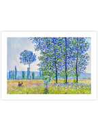 Monet Sunlight Effect Under The Poplars - Art Print