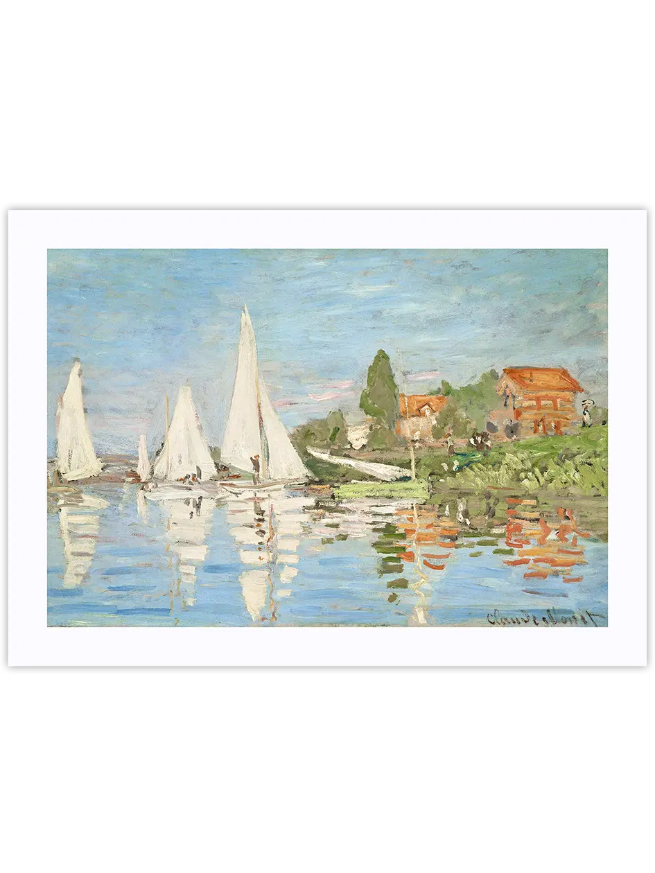 Monet Regatta at Argenteuil- Art Print Ünlü Ressamlar Poster