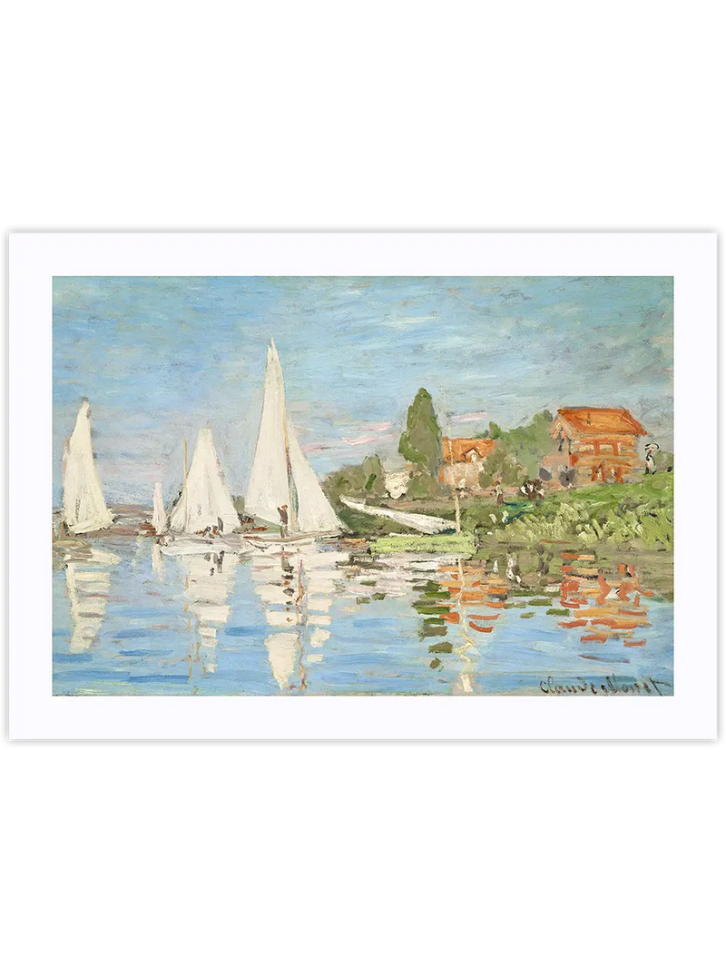 Monet Regatta at Argenteuil- Art Print Ünlü Ressamlar Poster