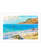 Monet Sailing at Sainte-Adresse - Art Print