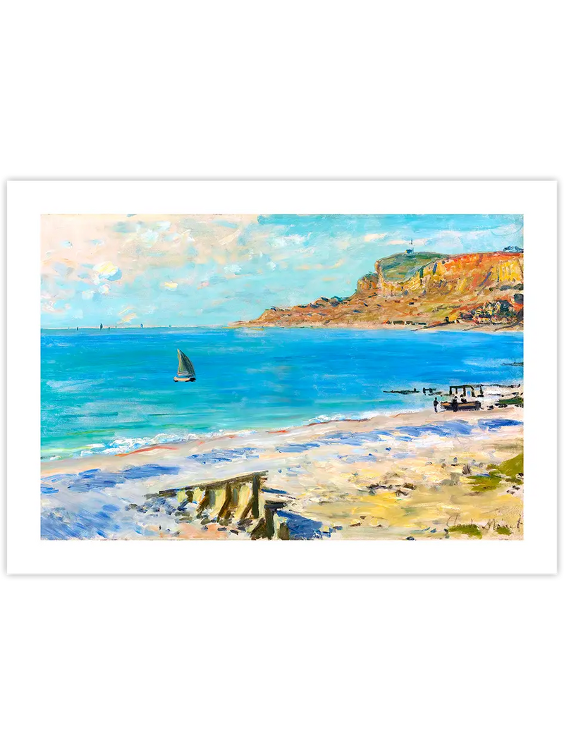 Monet Sailing at Sainte-Adresse - Art Print Ünlü Ressamlar Poster