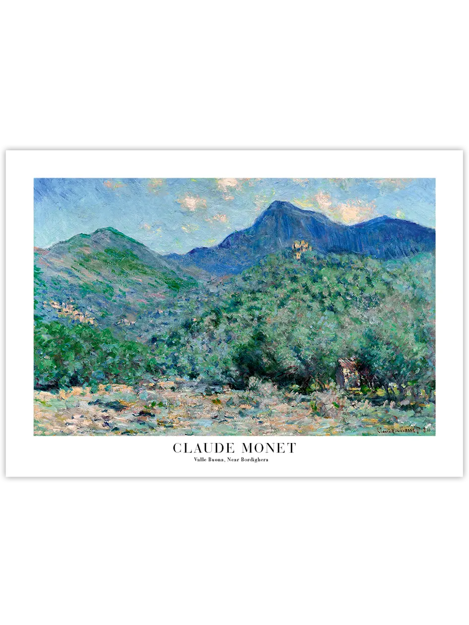 Monet Valle Buona Near Bordighera - Art Print Ünlü Ressamlar Poster