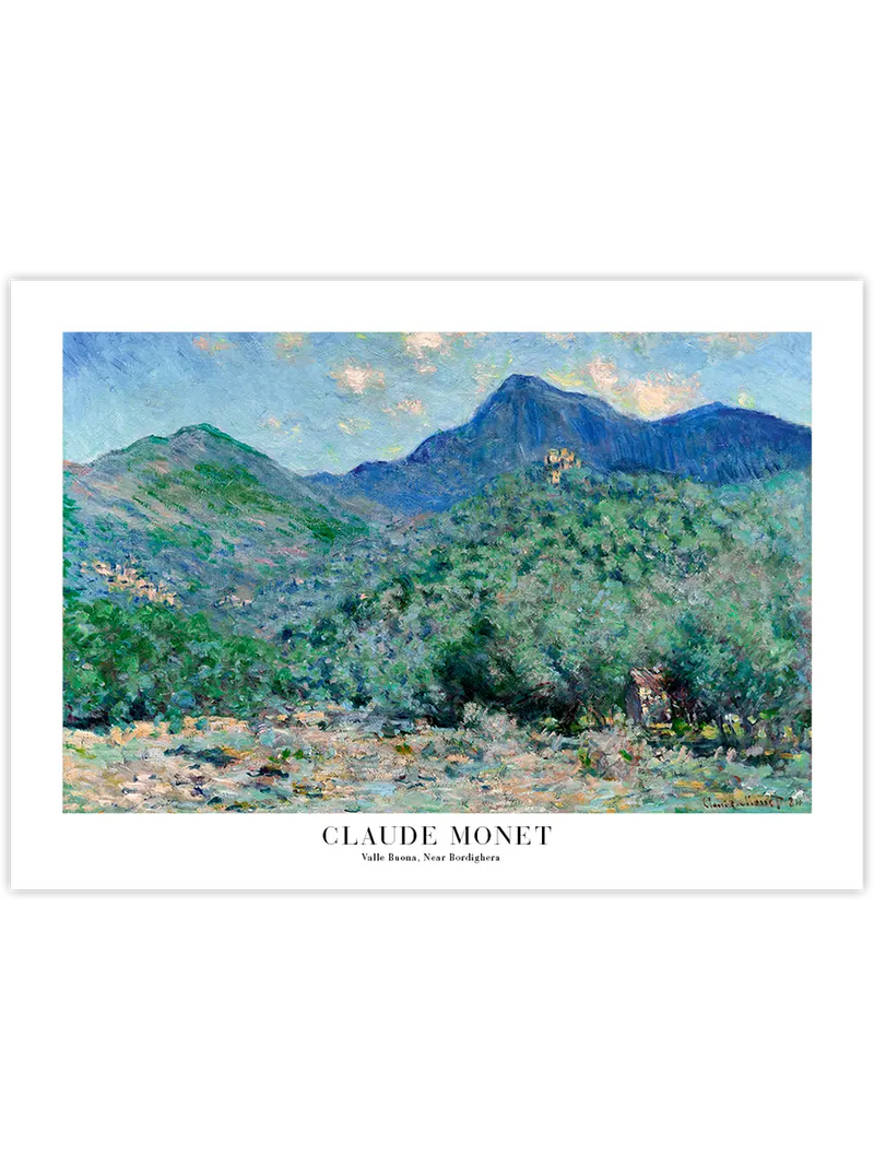 Monet Valle Buona Near Bordighera - Art Print Ünlü Ressamlar Poster