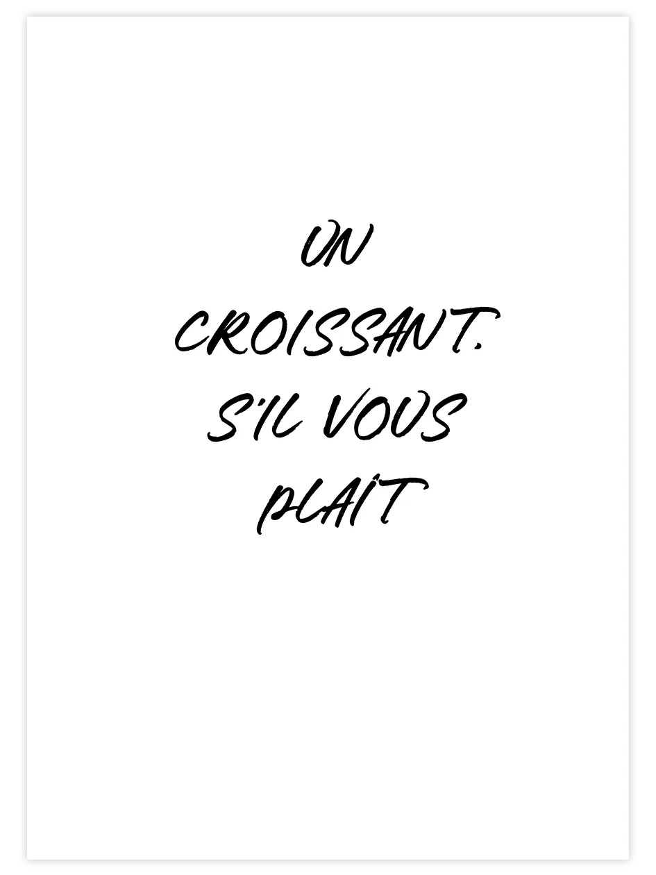 Un Croissant - Art Print Mutfak Poster