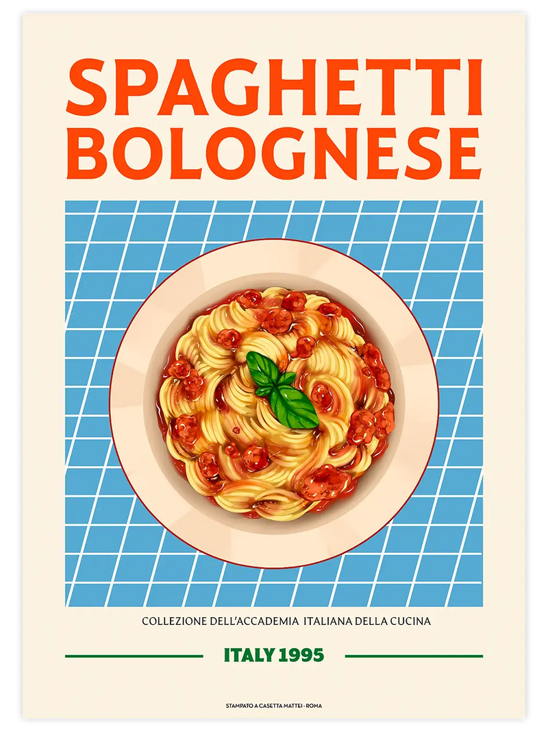 Spaghetti Bolognese - Art Print Mutfak Poster