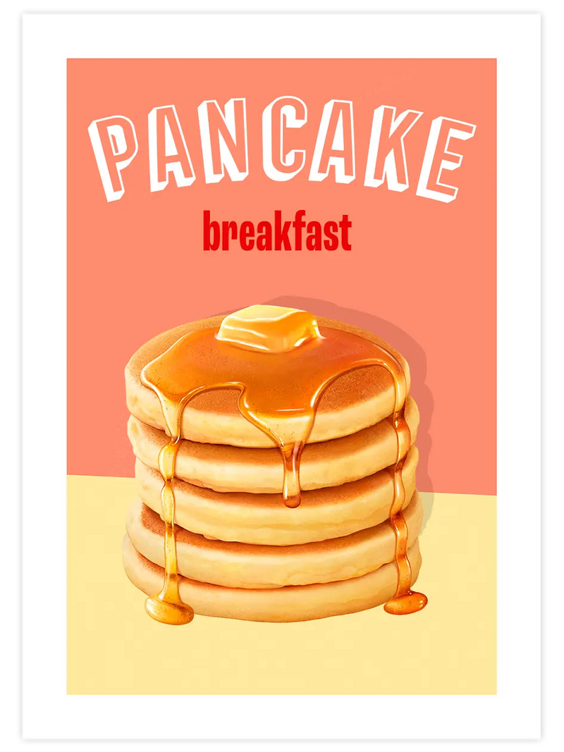 Pancakes & Honey - Art Print Mutfak Poster