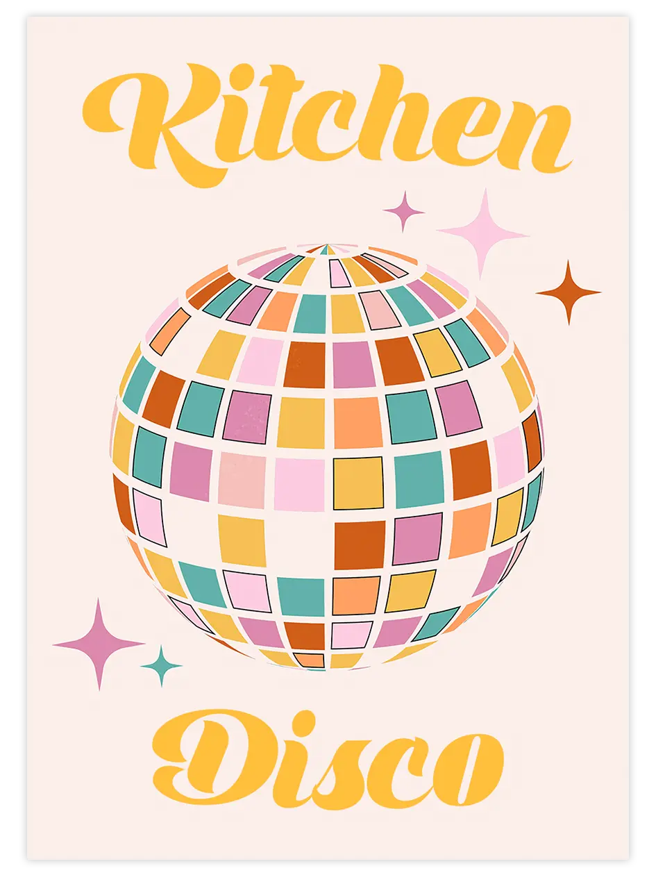 Kitchen Disco - Art Print Mutfak Poster