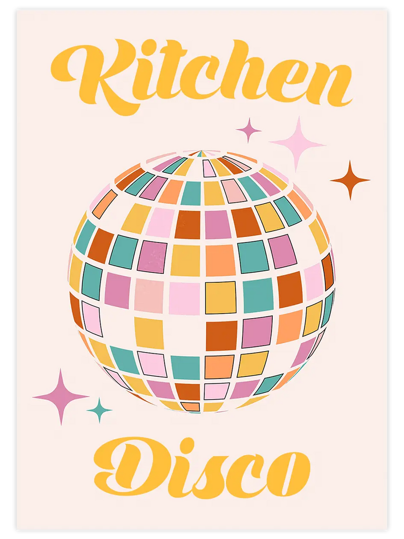 Kitchen Disco - Art Print Mutfak Poster