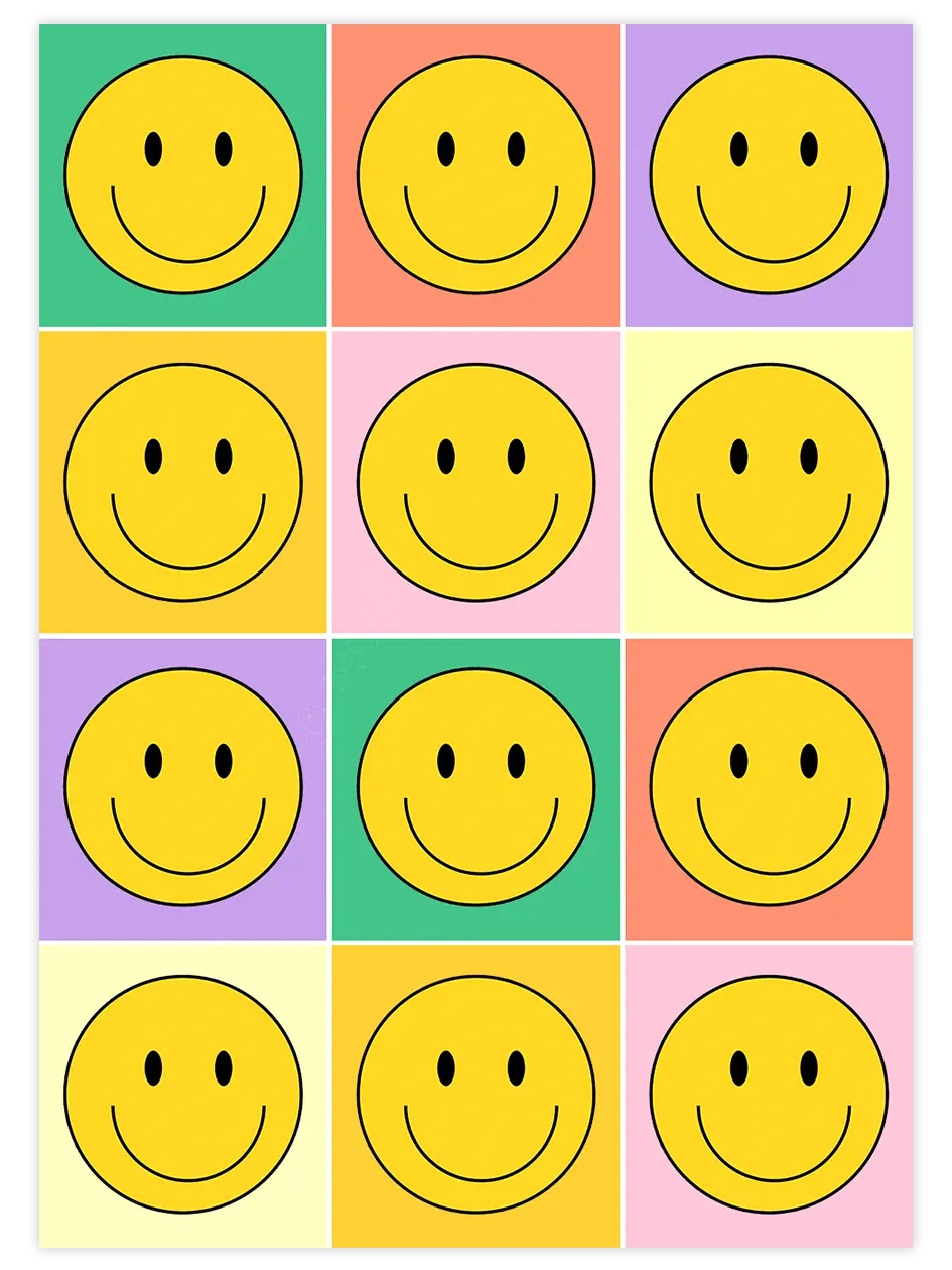 Smile Face - Art Print Sanatsal Poster