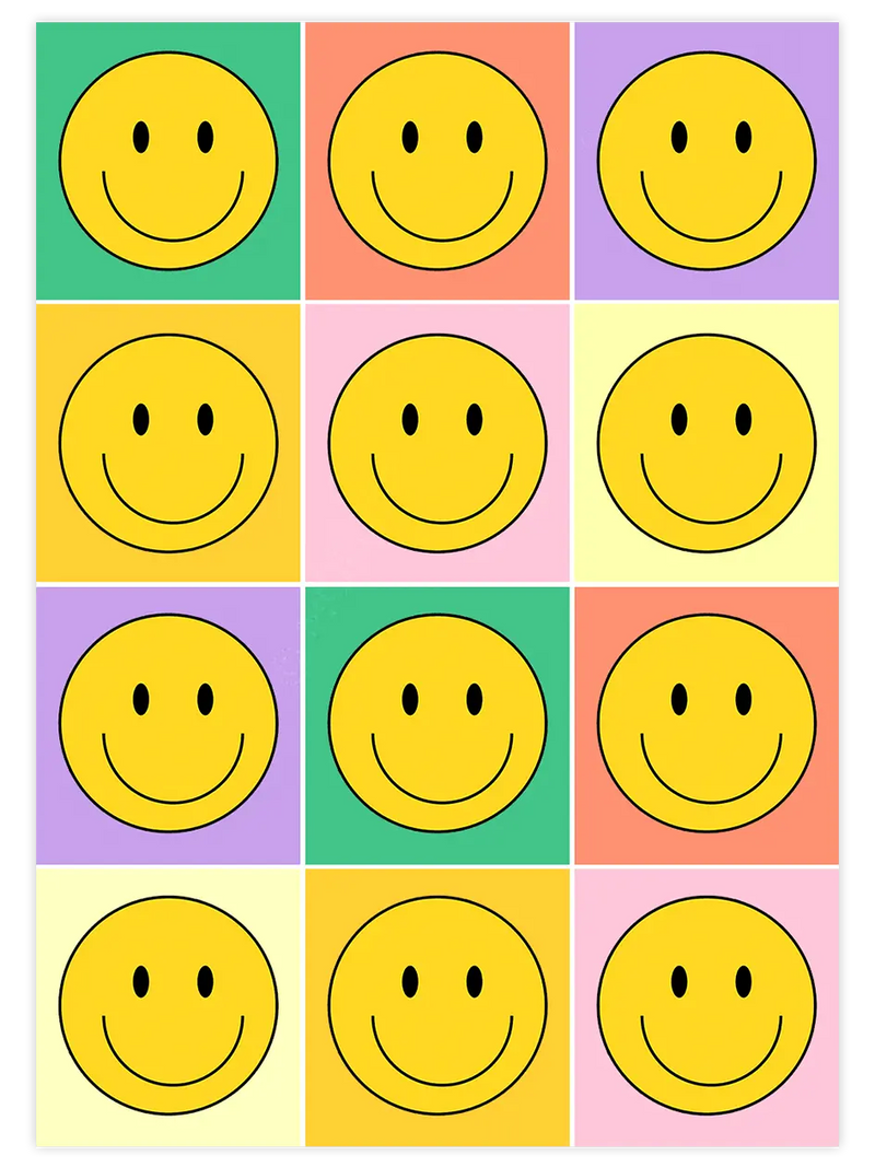 Smile Face - Art Print Sanatsal Poster