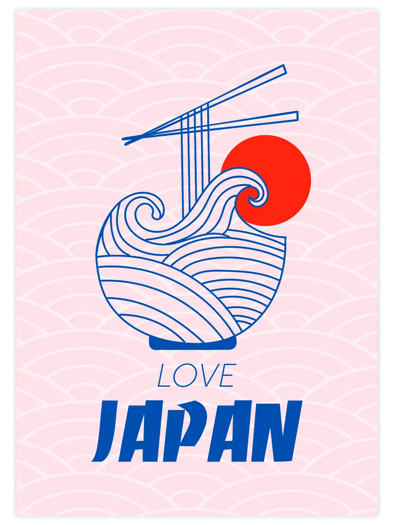 Love Japan - Art Print Mutfak Poster