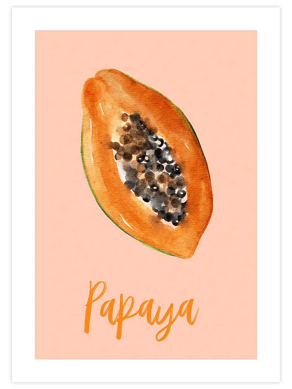 Papaya - Art Print Mutfak Poster
