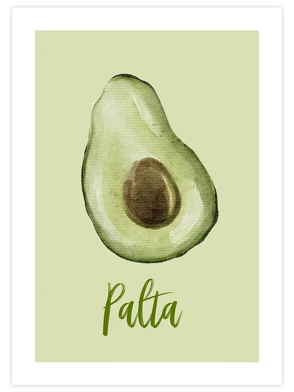 Avokado - Art Print Mutfak Poster