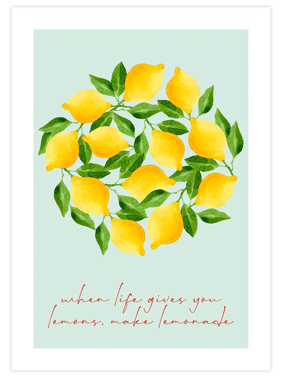 Make Lemonade - Art Print Mutfak Poster