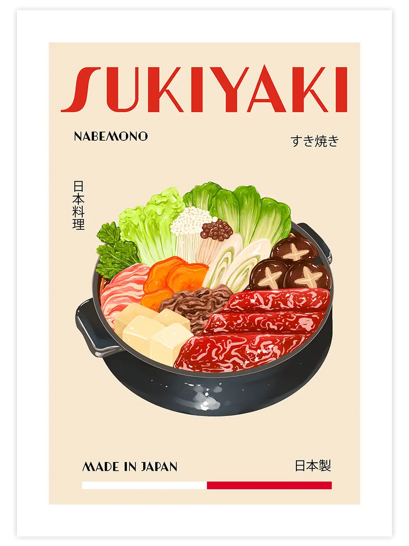 Sukiyaki - Art Print Mutfak Poster