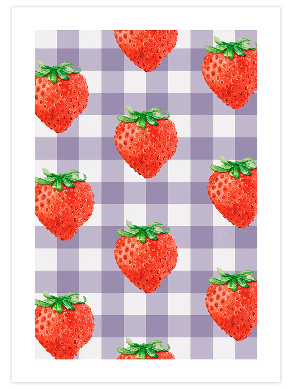 Çilek - Art Print Mutfak Poster