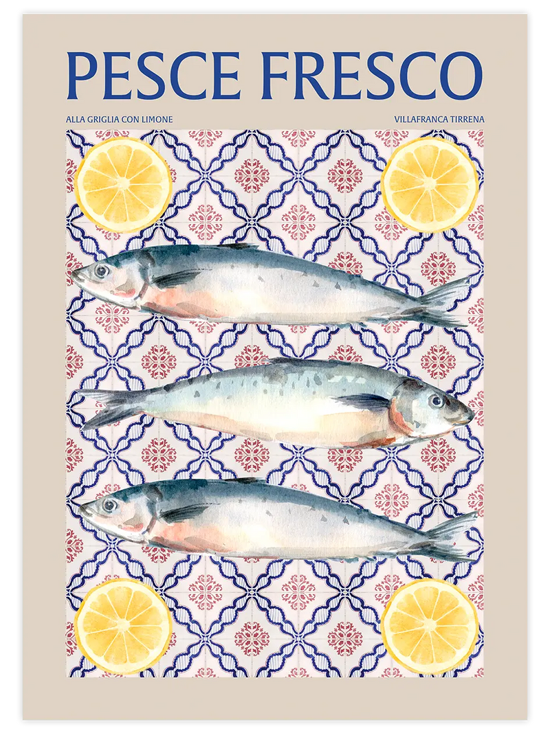 Pesce Fresco - Art Print Mutfak Poster