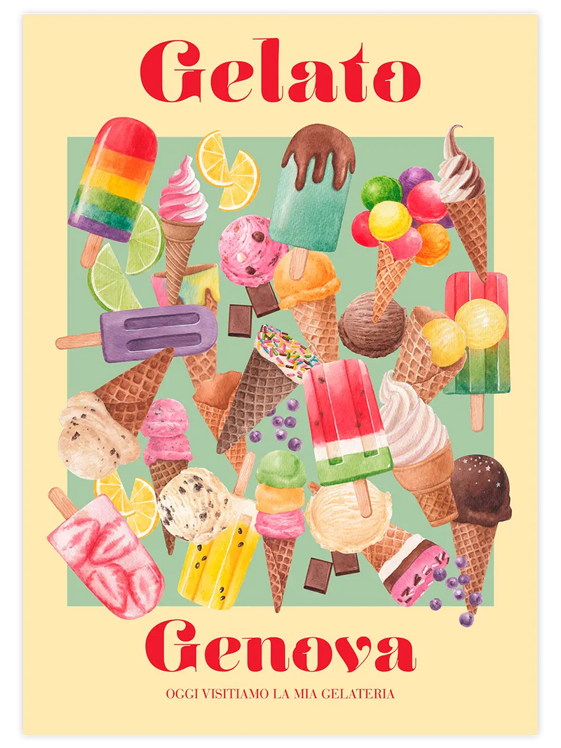 Gelato - Art Print Mutfak Poster