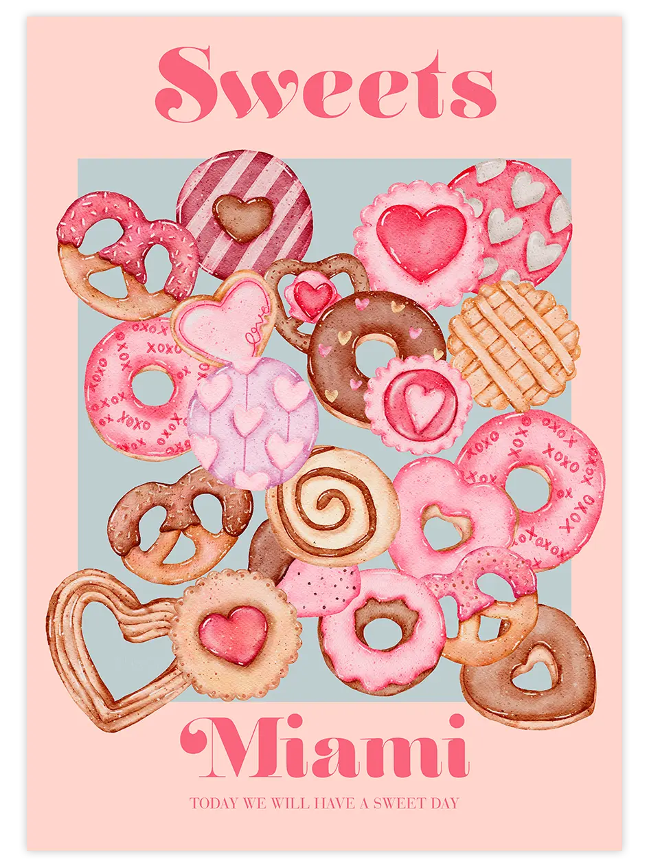 Sweets - Art Print Mutfak Poster