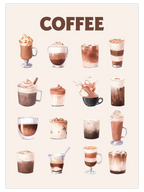 Types Of Coffee - Art Print