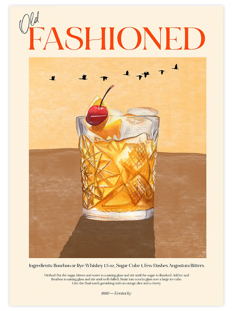 Old Fashioned - Art Print Mutfak Poster