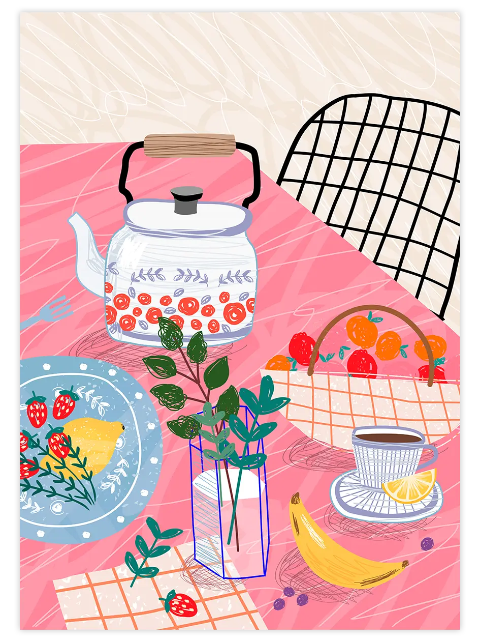 Çay Saati - Art Print Ürün ana görseli