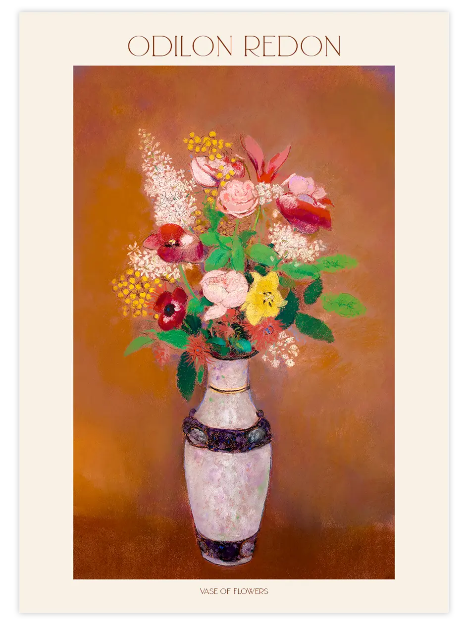 Odilon Redon Vase of Flowers - Art Print Ünlü Ressamlar Poster