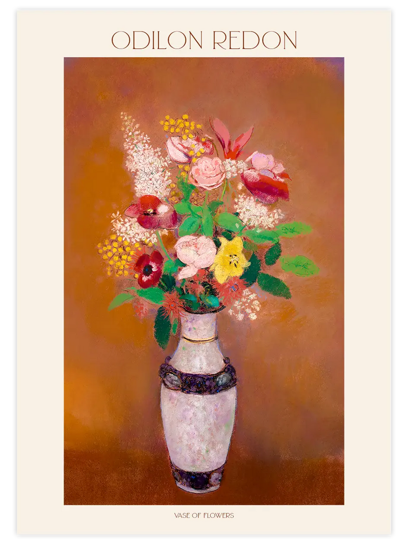 Odilon Redon Vase of Flowers - Art Print Ünlü Ressamlar Poster