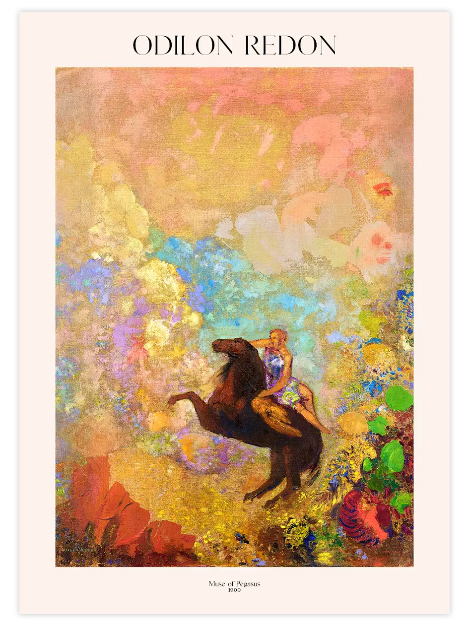 Odilon Muse of Pegasus - Art Print Ünlü Ressamlar Poster