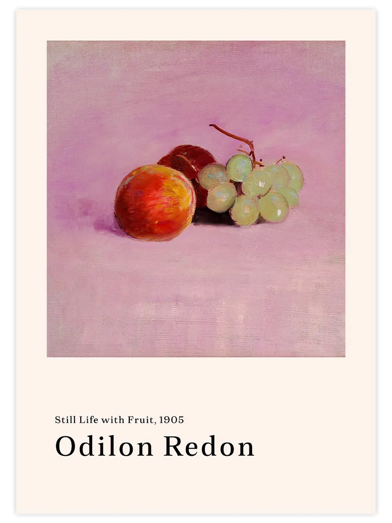 Odilon Redon Still Life With Fruit - Art Print Ünlü Ressamlar Poster