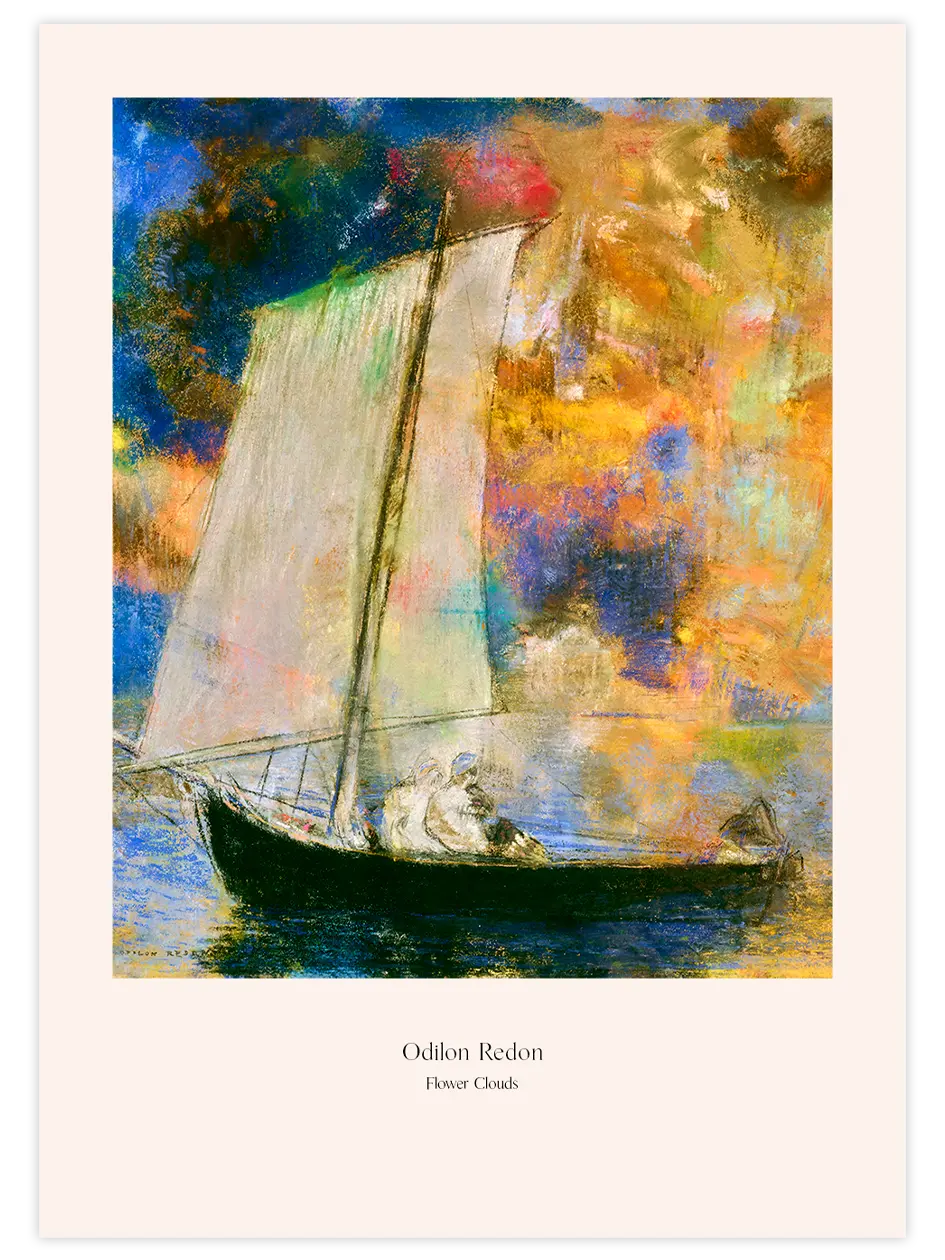 Odilon Redon Flower Clouds - Art Print Ünlü Ressamlar Poster