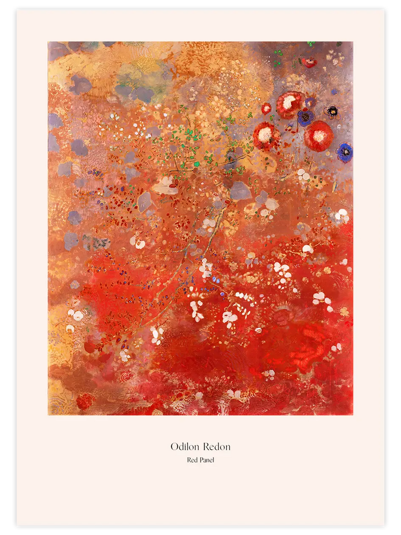 Odilon Redon Red Panel - Art Print Ünlü Ressamlar Poster