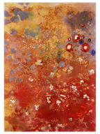 Odilon Redon Red Panel - Art Print