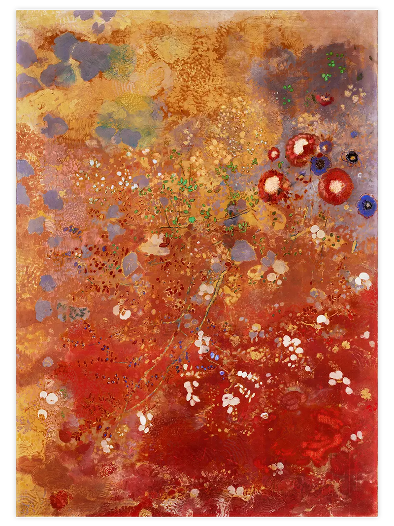 Odilon Redon Red Panel - Art Print Ünlü Ressamlar Poster