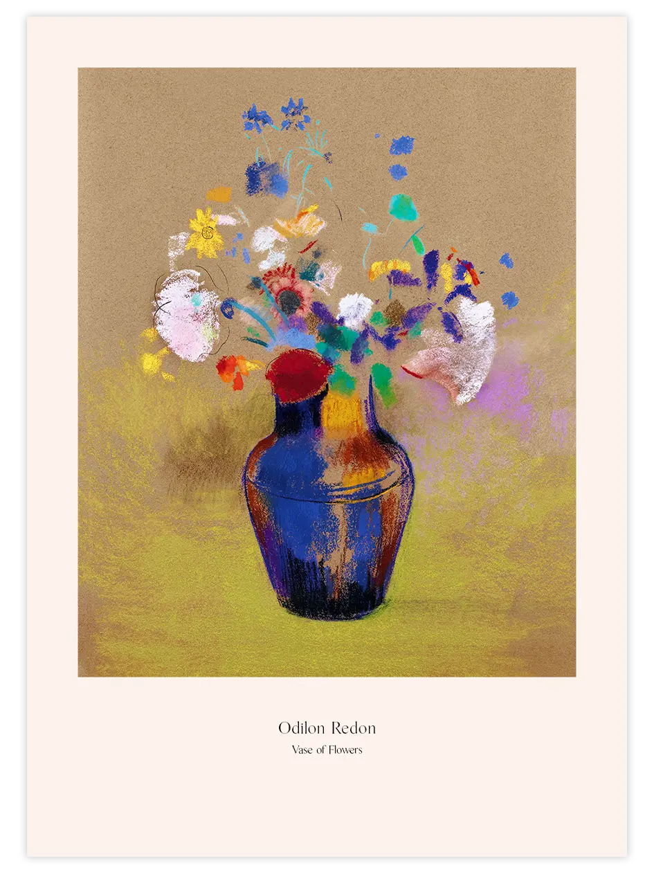 Odilon Redon Vase of Flowers - Art Print Ünlü Ressamlar Poster