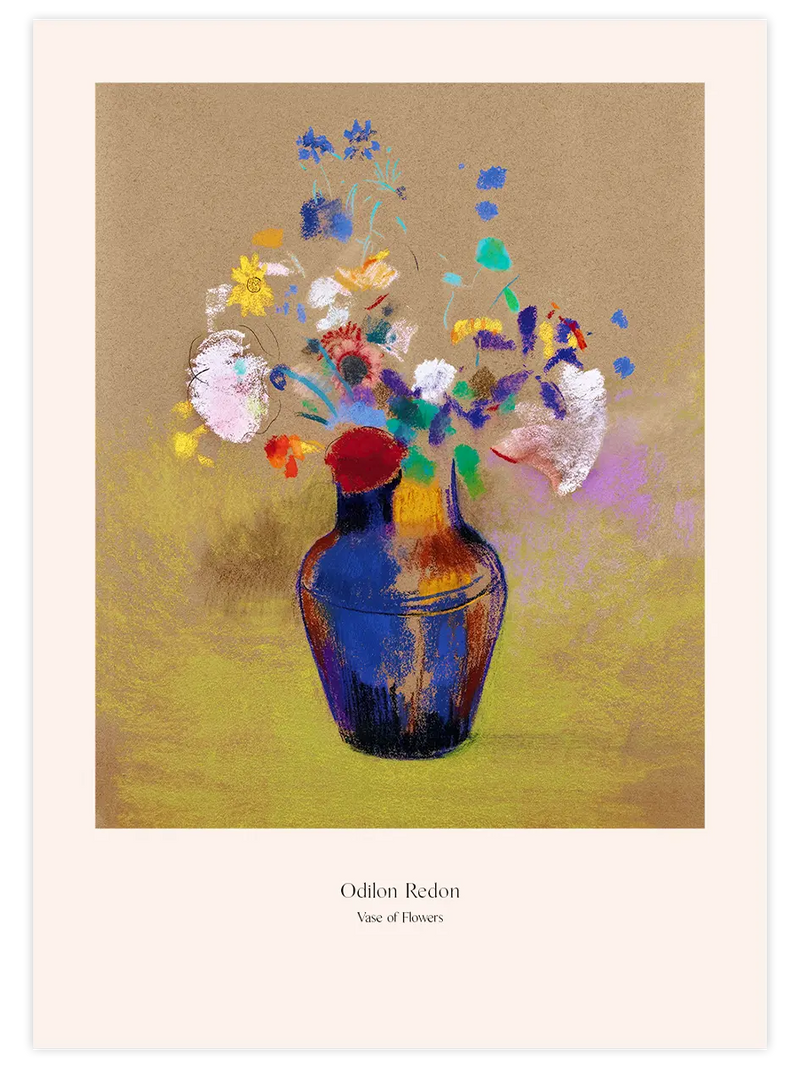 Odilon Redon Vase of Flowers - Art Print Ünlü Ressamlar Poster