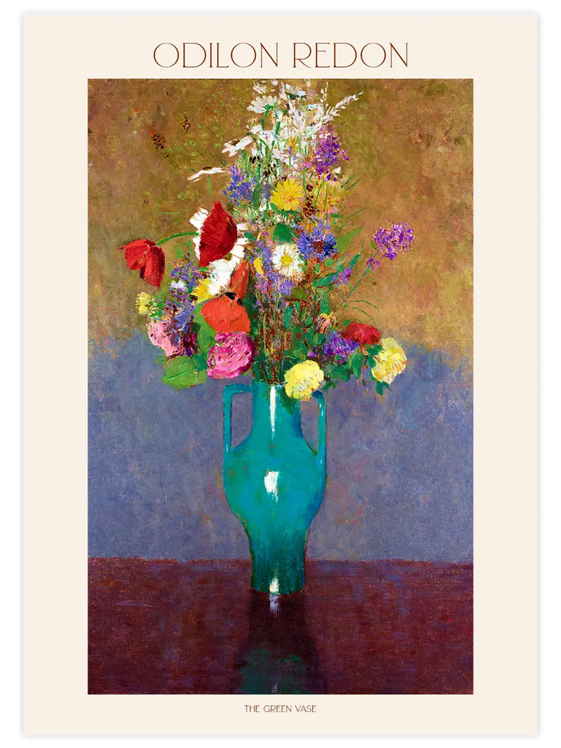 Odilon Redon The Green Vase - Art Print Ünlü Ressamlar Poster