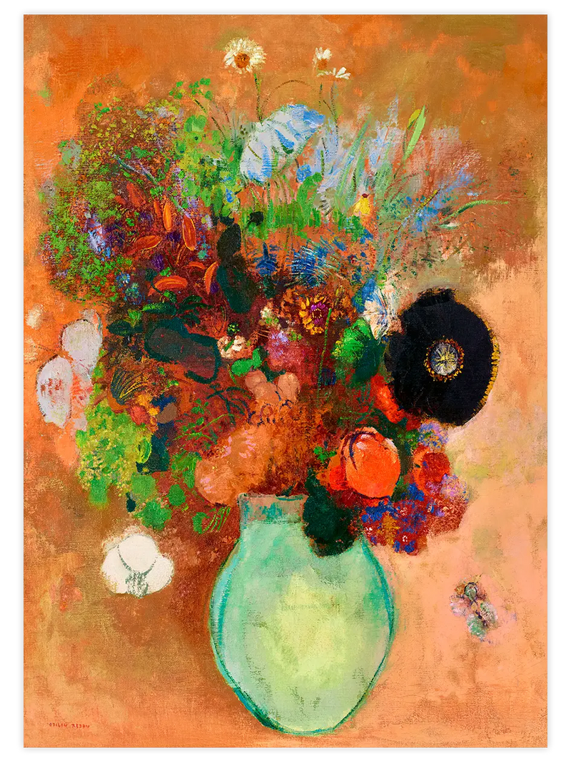 Odilon Redon Siyah Gelincik - Art Print Ünlü Ressamlar Poster