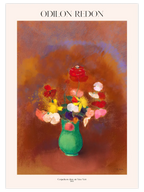 Odilon Redon Coquelicots dans un Vase Vert - Art Print