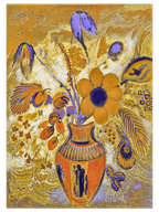 Odilon Redon Çiçekli Etrüsk Vazosu - Art Print