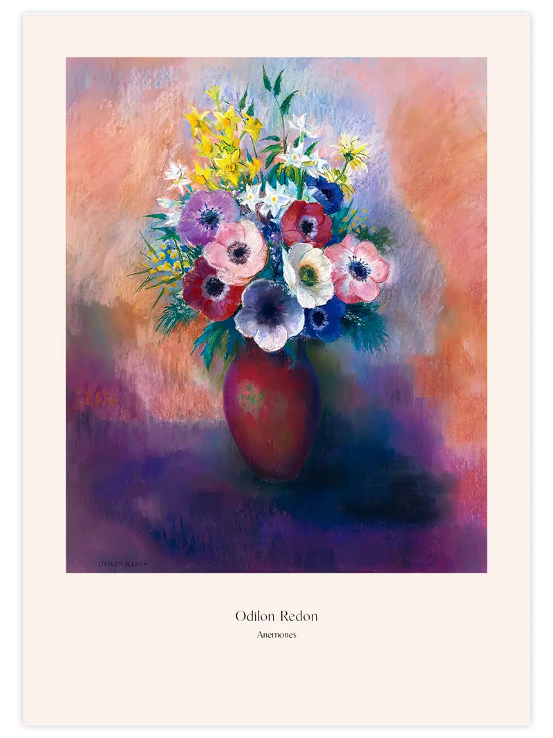Odilon Redon Anemones - Art Print Ünlü Ressamlar Poster