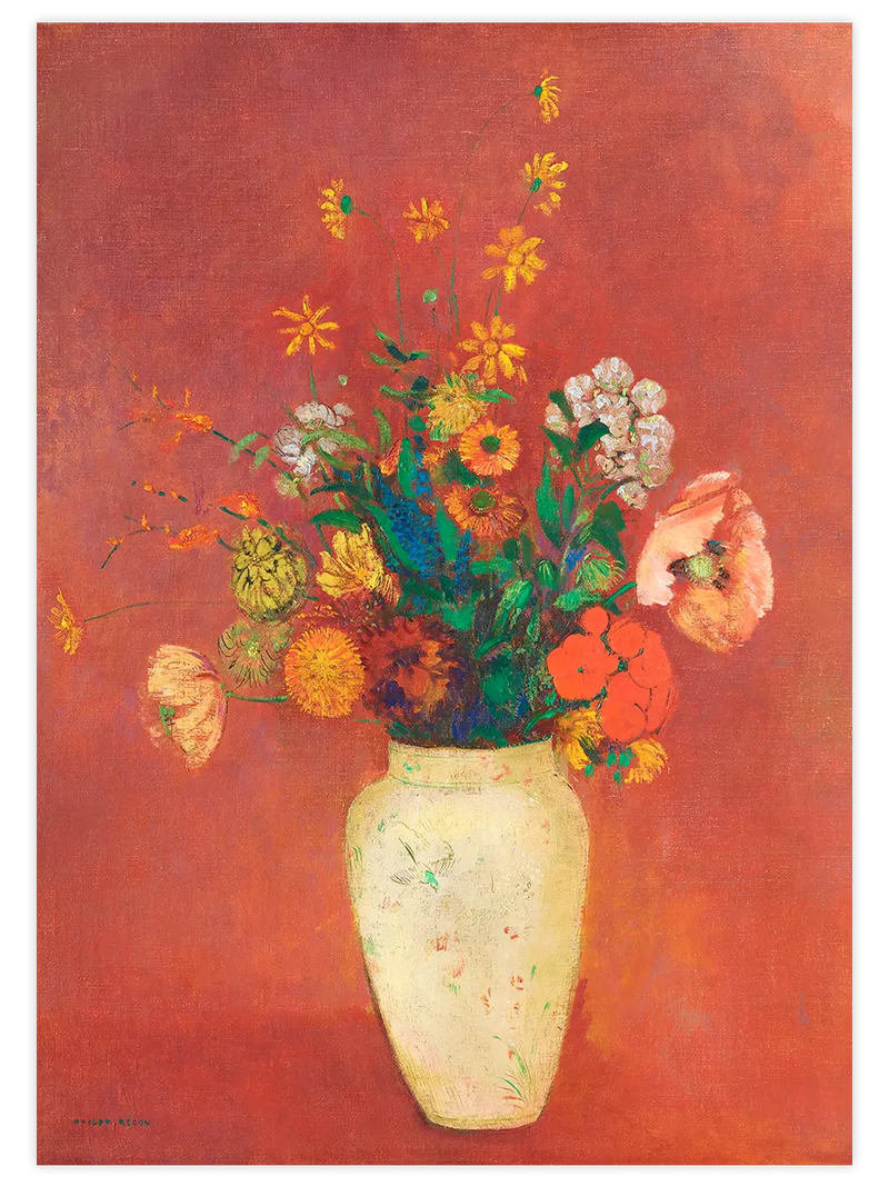 Odilon Redon Bouquet In A Chinese Vase - Art Print Ünlü Ressamlar Poster