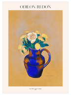 Odilon Redon Vase Bleu, Soucis Orange - Art Print