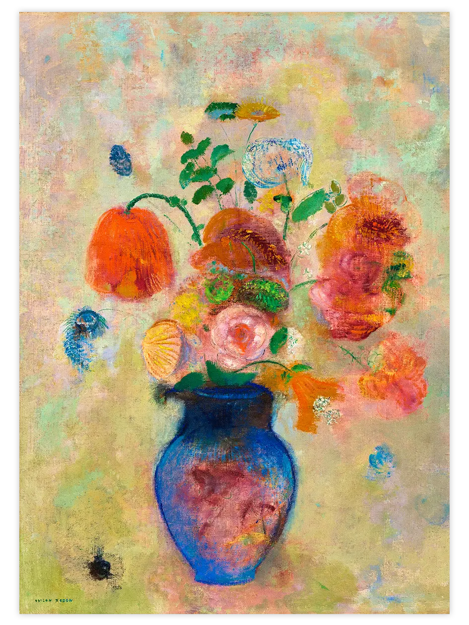 Odilon Redon Large Vase With Flowers - Art Print Ünlü Ressamlar Poster
