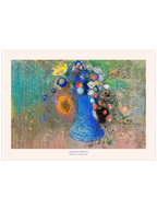 Odilon Redon Flowers in a Blue Vase - Art Print